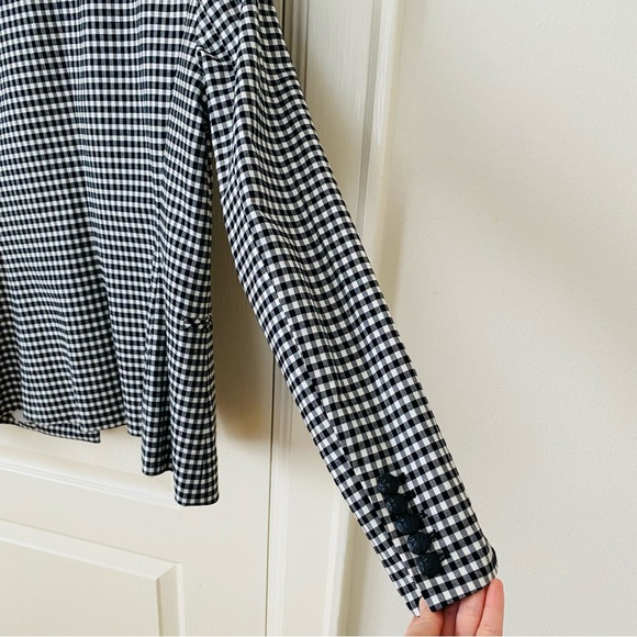 Veronica Beard Cottage Black/White Gingham Plaid Dickey Jacket Blazer size 6 - Picture 9 of 13
